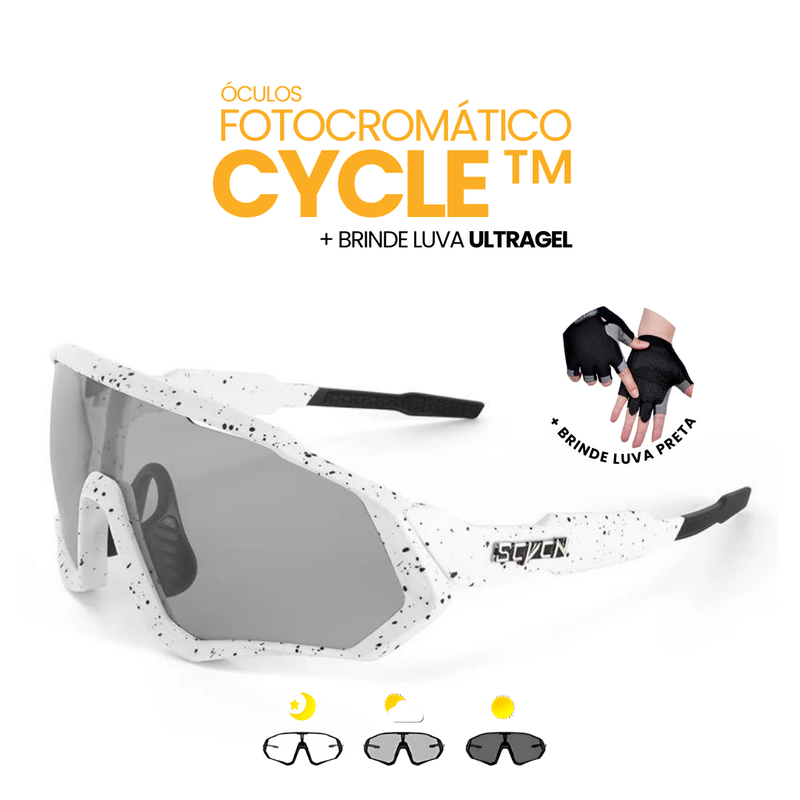 Óculos Fotocromático Cycle™ + BRINDE LUVA ULTRAGEL