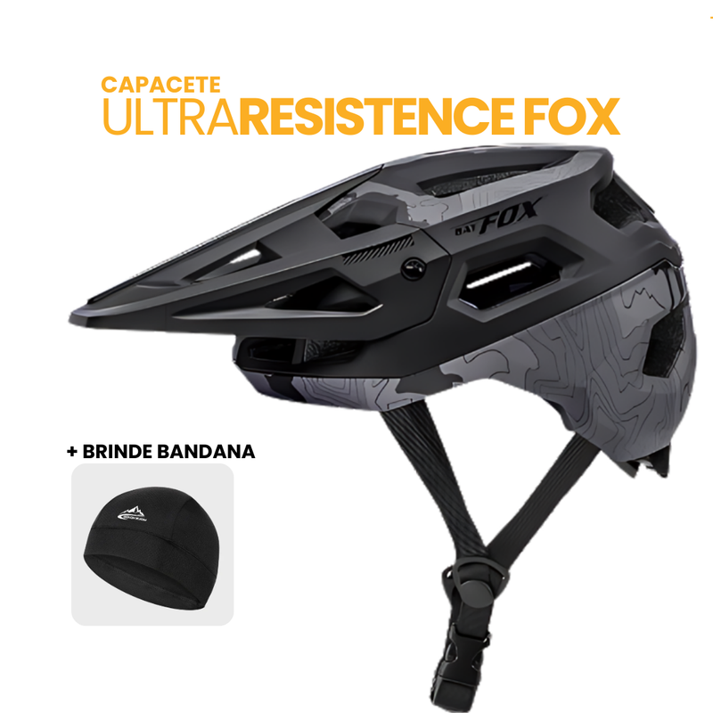 Capacete UltraResistence Fox + BRINDE BANDANA