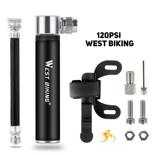 Bomba Portátil 120psi West Biking | + BRINDE EXCLUSIVO
