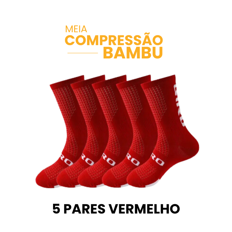 Meia Compressão Bambu | Compre 3 Leve 5