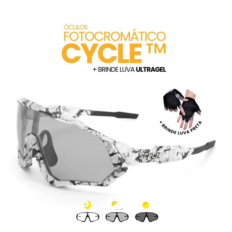 Óculos Fotocromático Cycle™ + BRINDE LUVA ULTRAGEL