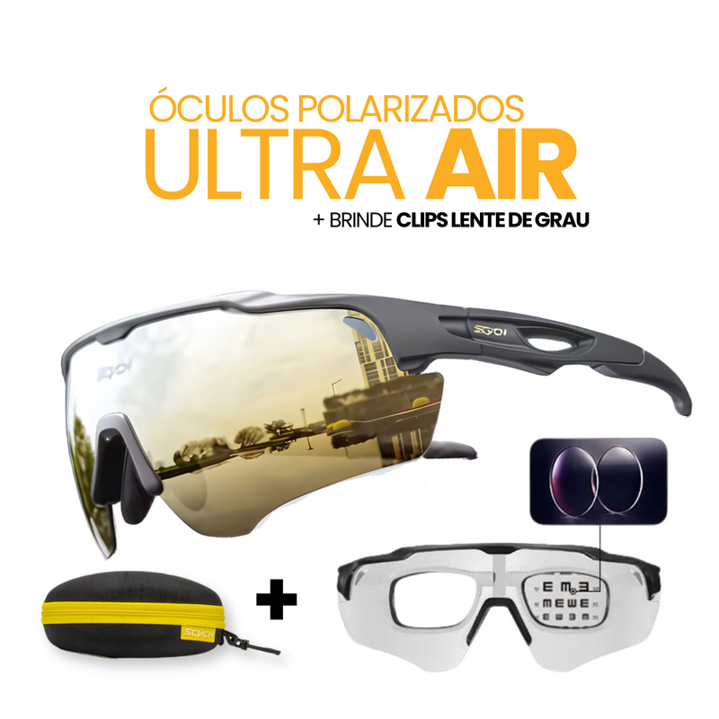 Óculos Polarizados UltraAir | Brinde Clips Lente de Grau