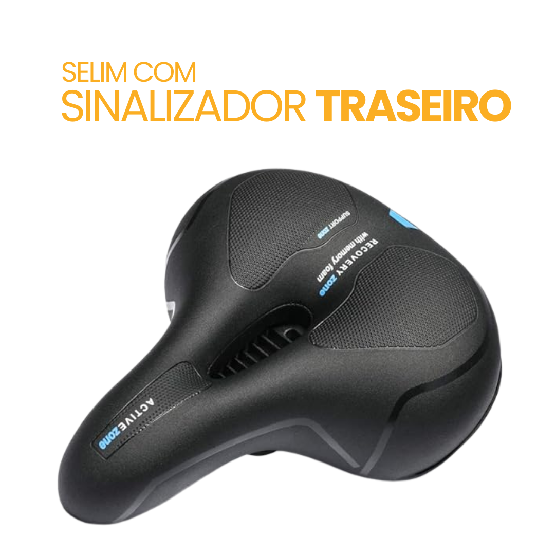 Selim com Sinalizador Traseiro | + BRINDE EXCLUSIVO