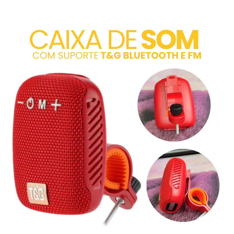 Caixa de Som com Suporte T&G | Bluetooth e FM