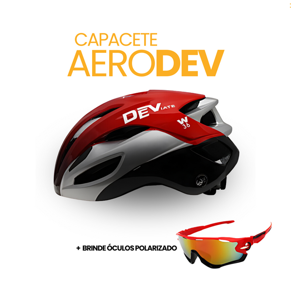 Capacete AeroDev + BRINDE ÓCULOS POLARIZADO