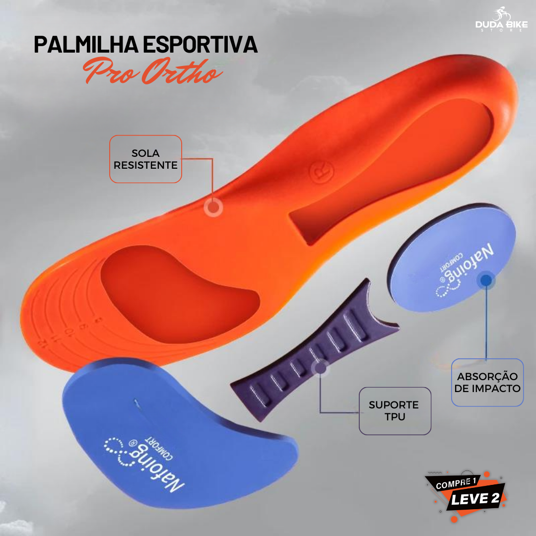 Na sapatilha, a pressão vai toda no antepé.