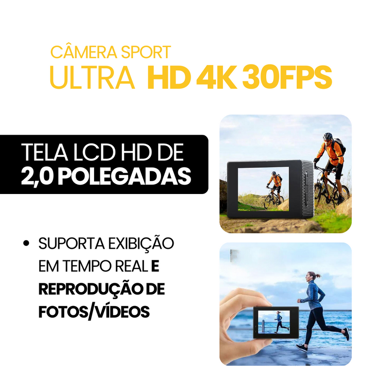 Câmera Sport Ultra HD 4K/30fps WiFi 2.0