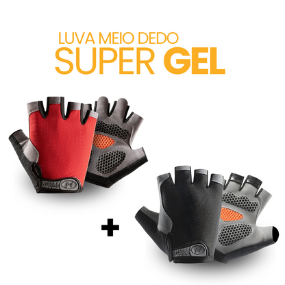Luva Meio Dedo SuperGel | COMPRE 1 LEVE 2 + BRINDE EXCLUSIVO