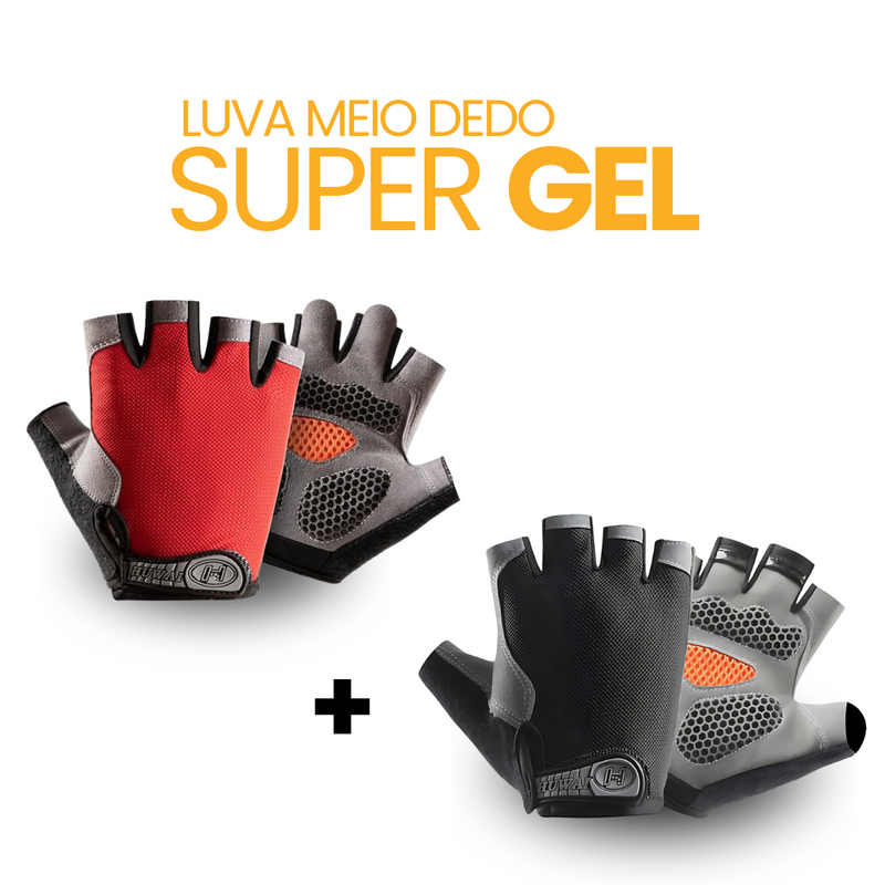 Luva Meio Dedo SuperGel | COMPRE 1 LEVE 2