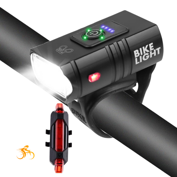 Farol Dianteiro BikeLight™ + Brinde Sinalizador Traseiro