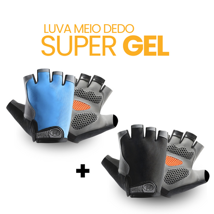 Luva Meio Dedo SuperGel | COMPRE 1 LEVE 2 + BRINDE EXCLUSIVO