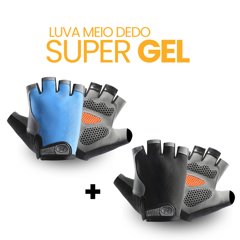 Luva Meio Dedo SuperGel | COMPRE 1 LEVE 2