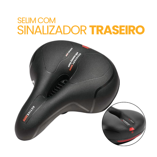 Selim com Sinalizador Traseiro | + BRINDE EXCLUSIVO