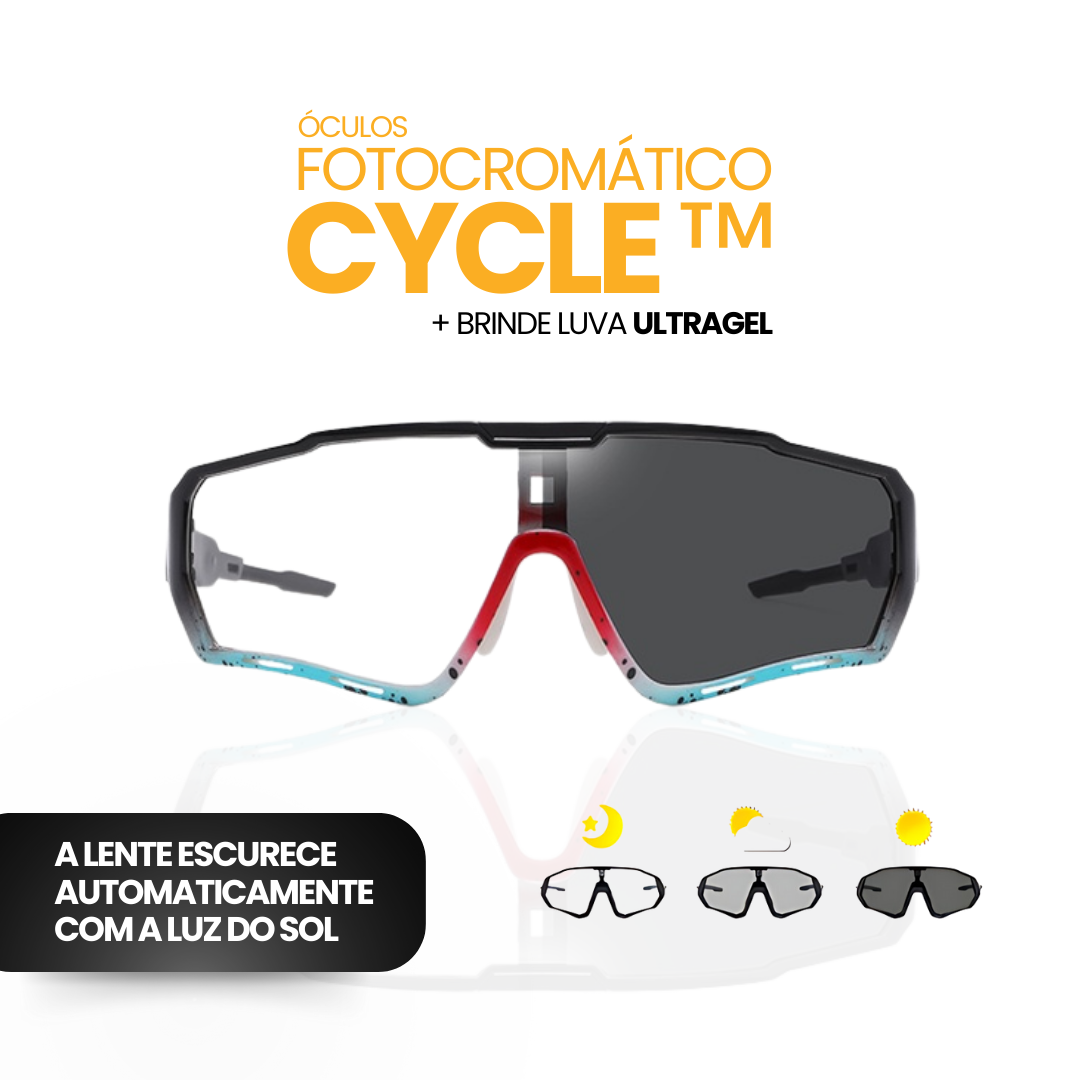 Kit Óculos Fotocromático Cycle™ + Luva SuperGel + BRINDE EXCLUSIVO