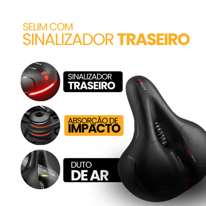 Selim com Sinalizador Traseiro | + BRINDE EXCLUSIVO