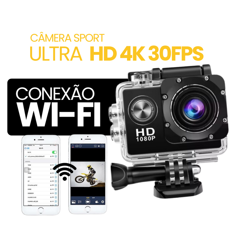 Câmera Sport Ultra HD 4K/30fps WiFi 2.0