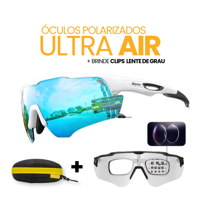 Óculos Polarizados UltraAir | Brinde Clips Lente de Grau