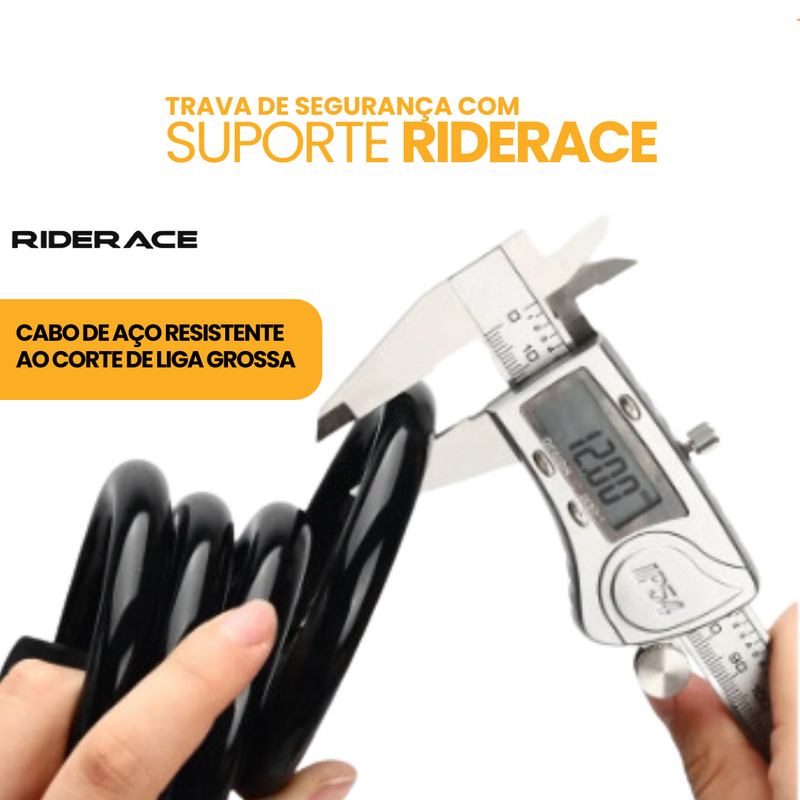 Trava de Segurança com Suporte Riderace | COMPRE 1 LEVE 2