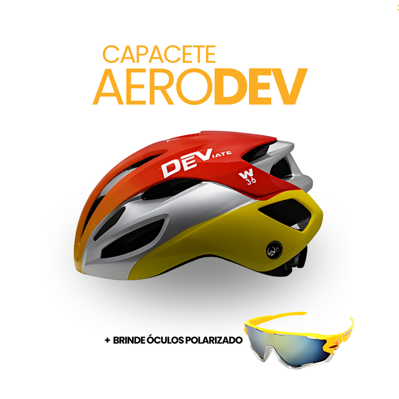 Capacete AeroDev + BRINDE ÓCULOS POLARIZADO