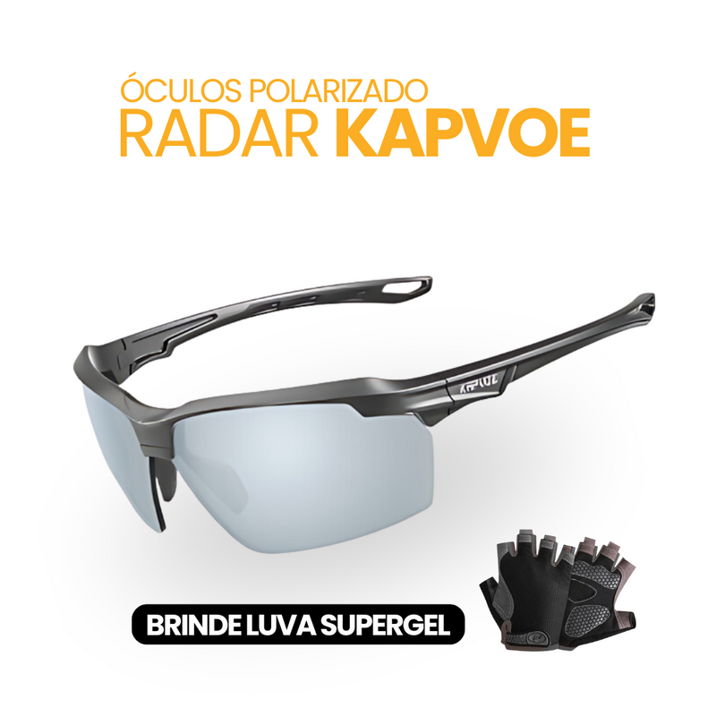 Óculos Polarizado Radar Kapvoe | BRINDE LUVA SUPERGEL