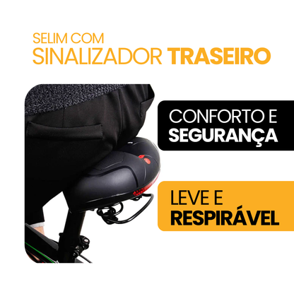 Selim com Sinalizador Traseiro | + BRINDE EXCLUSIVO