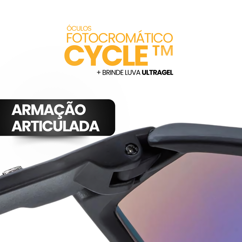 Óculos Fotocromático Cycle™ + BRINDE -  LUVA ULTRAGEL