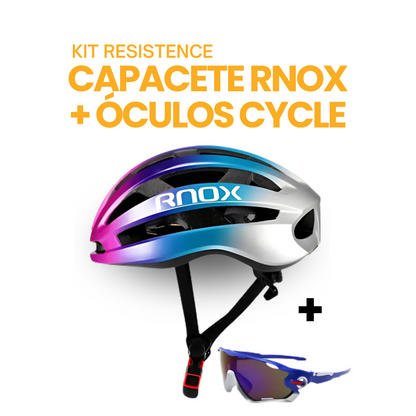 Kit Resistence™ - Capacete RNOX + Óculos Cycle | ESQUENTA BLACK