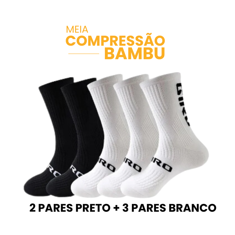 Meia Compressão Bambu | Compre 3 Leve 5