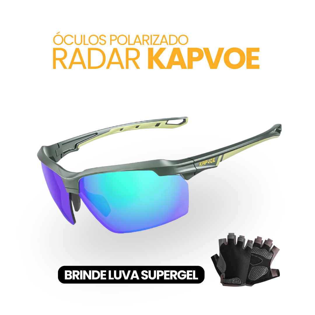 Óculos Polarizado Radar Kapvoe | BRINDE LUVA SUPERGEL