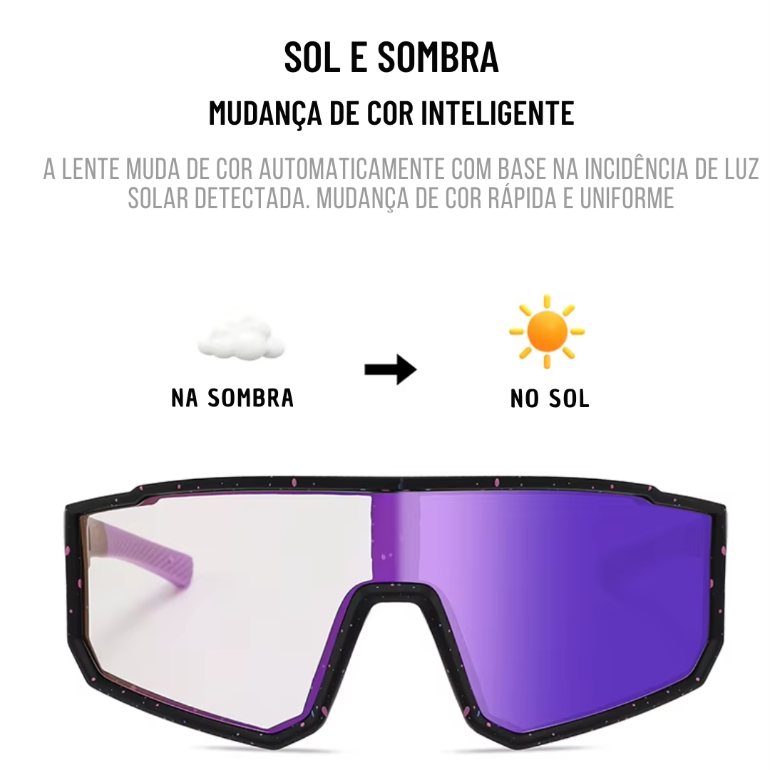 A lente se adapta. Você só pedala.