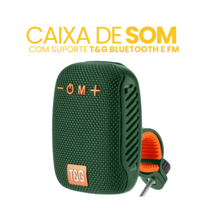 Caixa de Som com Suporte T&G | Bluetooth e FM