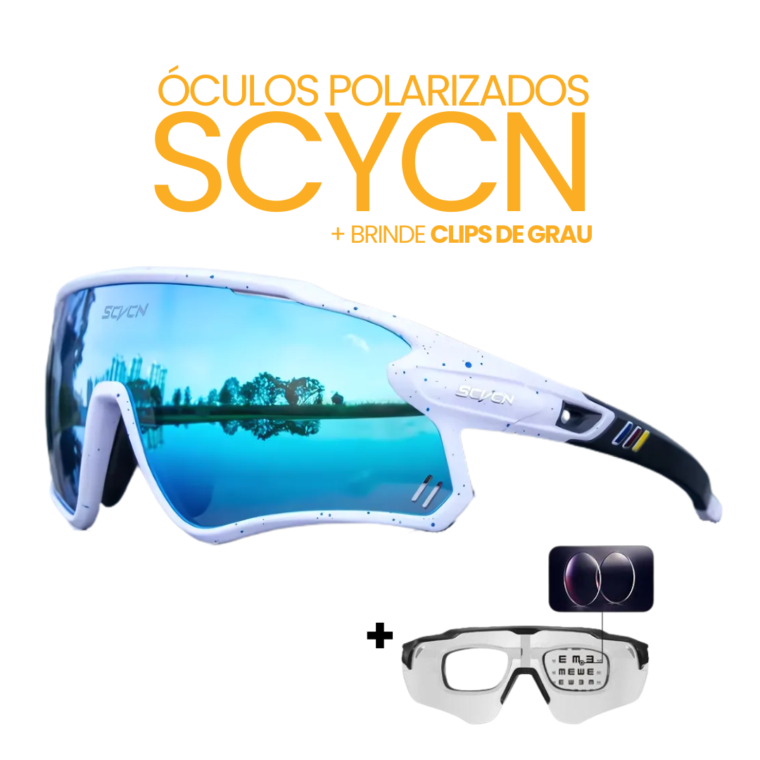Óculos Polarizado Scycn | Brinde Clipes de Grau