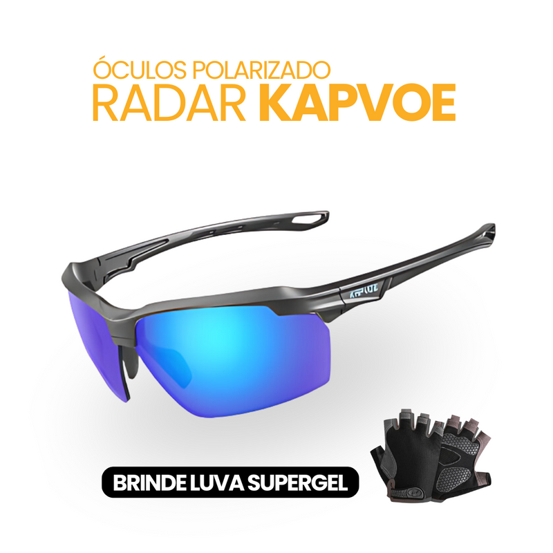 Óculos Polarizado Radar Kapvoe | BRINDE LUVA SUPERGEL