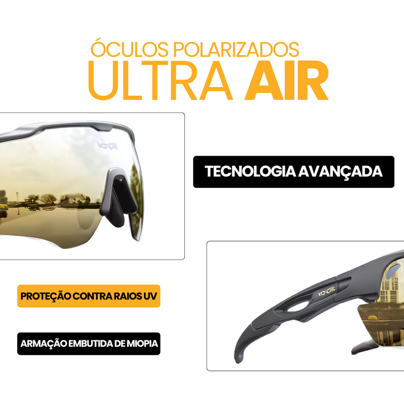 Óculos Polarizados UltraAir | Brinde Clips Lente de Grau