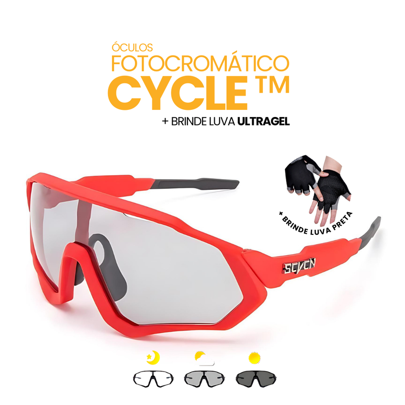 Óculos Fotocromático Cycle™ + BRINDE LUVA ULTRAGEL