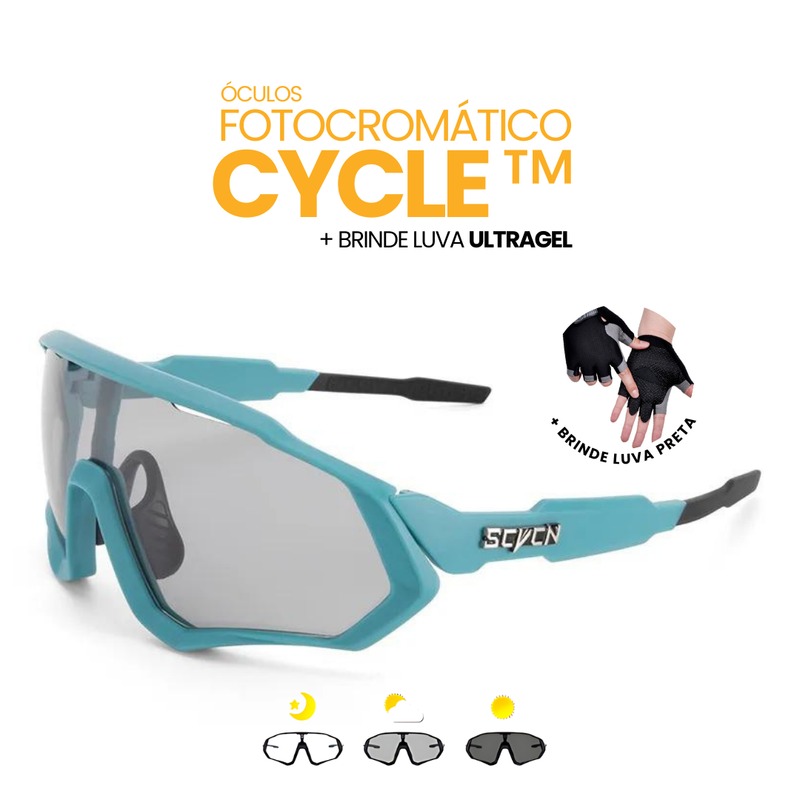 Óculos Fotocromático Cycle™ + BRINDE LUVA ULTRAGEL