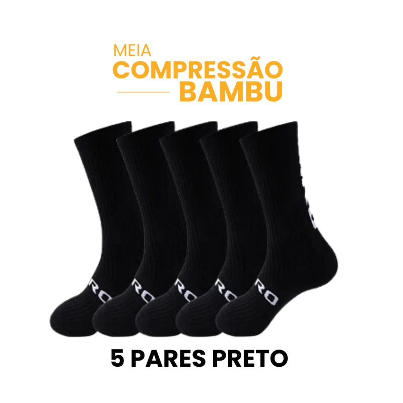 Meia Compressão Bambu | Compre 3 Leve 5