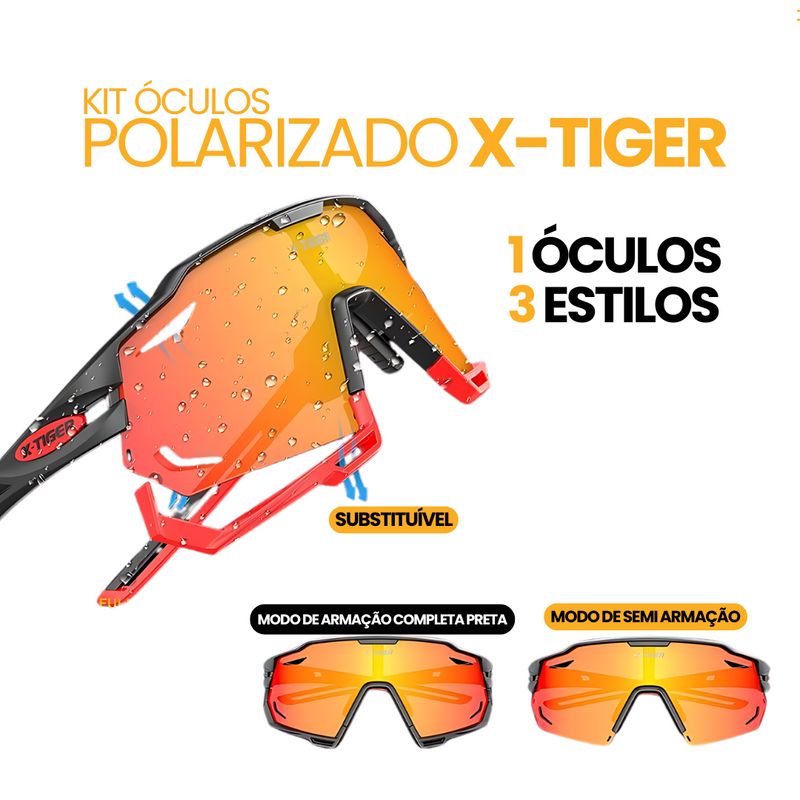 Kit Óculos Polarizado X-Tiger