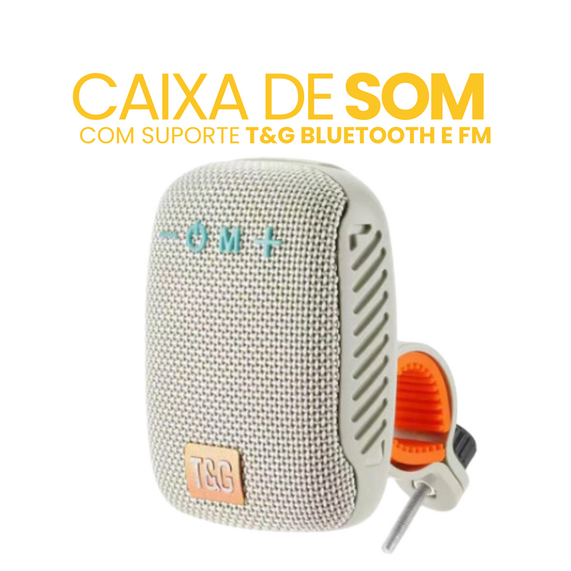 Caixa de Som com Suporte T&G | Bluetooth e FM