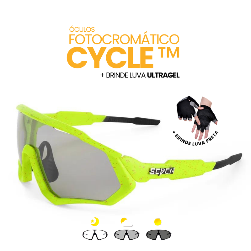 Óculos Fotocromático Cycle™ + BRINDE LUVA ULTRAGEL