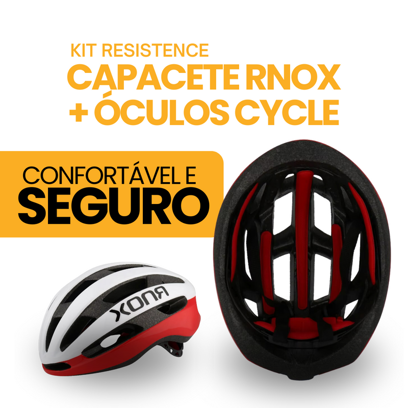 Kit Resistence™ - Capacete RNOX + Óculos Cycle | BIKE FRIDAY