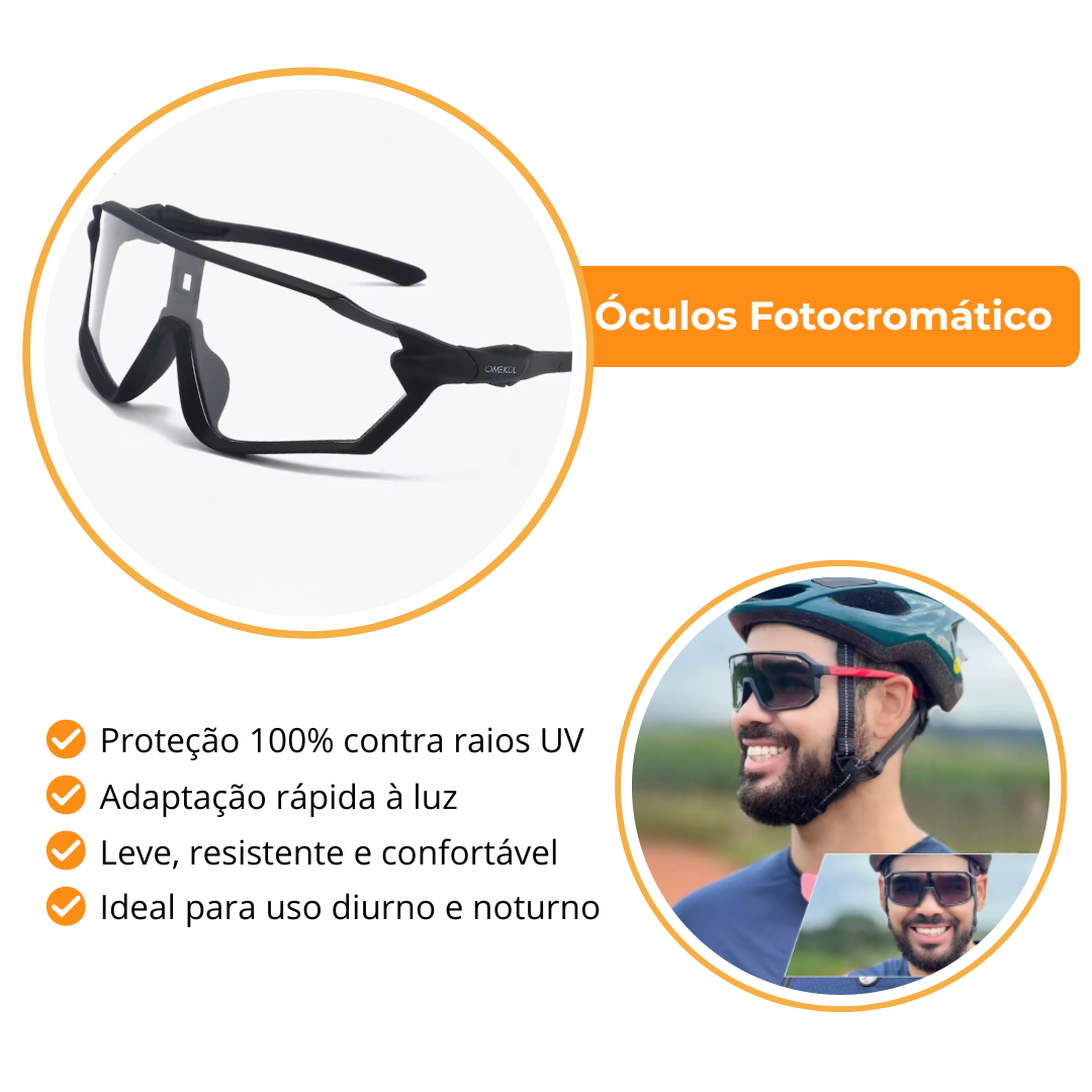 A lente se adapta. Você só pedala.
