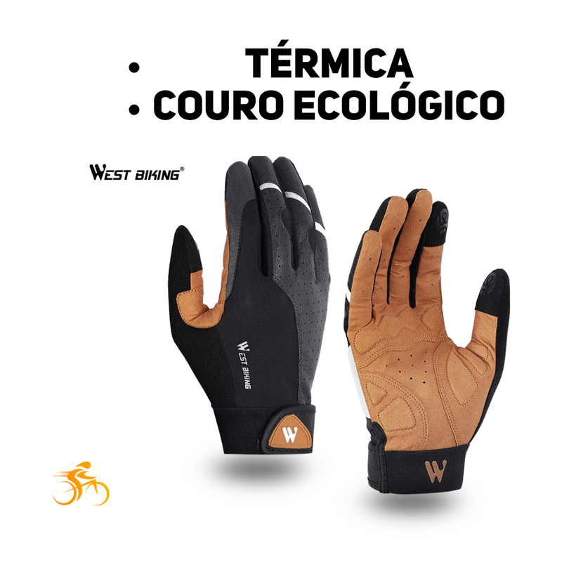 Luva Couro Ecológico West Biking