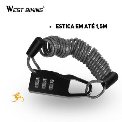 Trava Anti-Furto West Biking | + BRINDE EXCLUSIVO