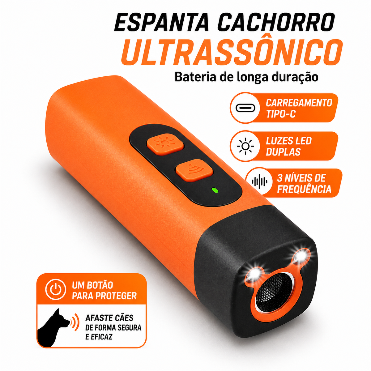 Espanta Cachorro USB + Case de Selim