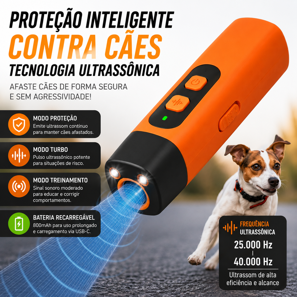 Espanta Cachorro USB + Case de Selim