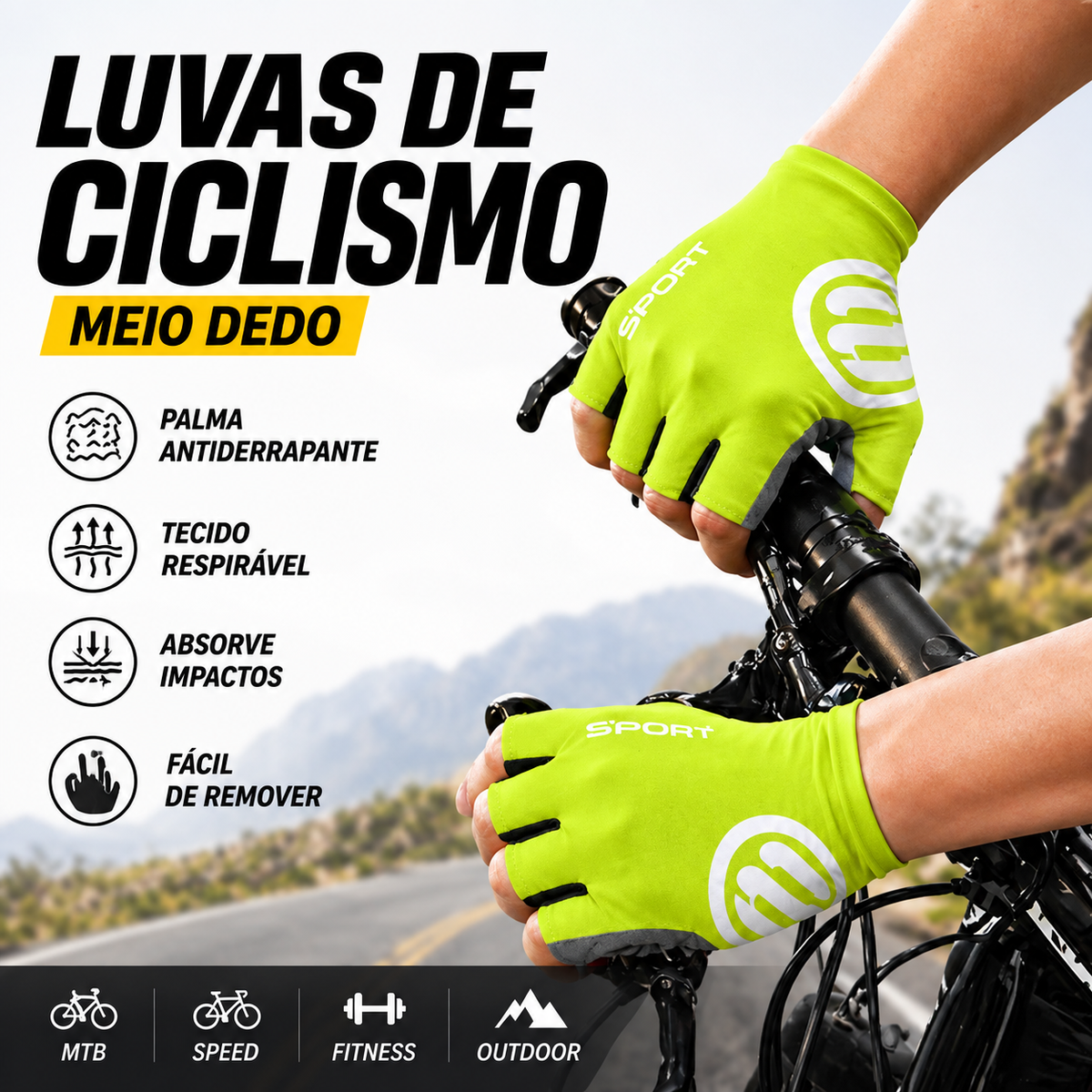 Luva MTB Sports | COMPRE 1 LEVE 2