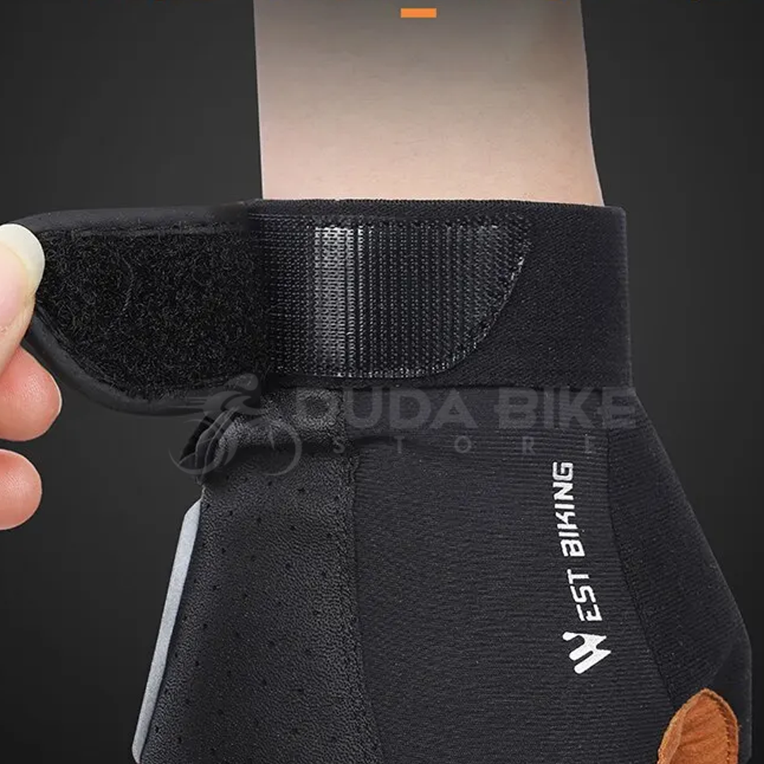 Luva Couro Ecológico West Biking | + BRINDE EXCLUSIVO