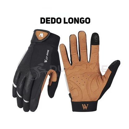 Luva Couro Ecológico West Biking | + BRINDE EXCLUSIVO