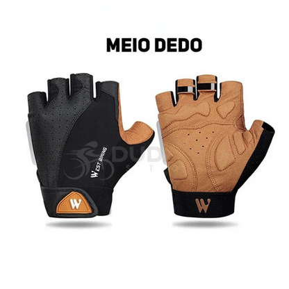 Luva Couro Ecológico West Biking | + BRINDE EXCLUSIVO